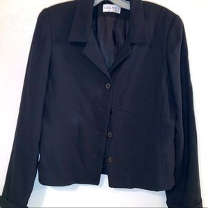 Gianni Wool Sport Size 14 Black Suit Jacket